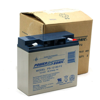 Power-Sonic AGM General Purpose PS-12180 18Ah 12V Rechargeable Sealed Lead Acid (SLA) Battery - F2 Terminal