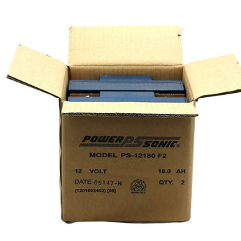 Power-Sonic AGM General Purpose PS-12180 18Ah 12V Rechargeable Sealed Lead Acid (SLA) Battery - F2 Terminal