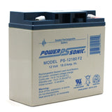 Power-Sonic AGM General Purpose PS-12180 18Ah 12V Rechargeable Sealed Lead Acid (SLA) Battery - F2 Terminal