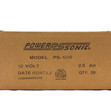 Power-Sonic AGM General Purpose PS-1220 2.5Ah 12V Rechargeable Sealed Lead Acid (SLA) Battery - F1 Terminal