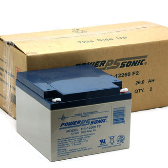 Power-Sonic AGM General Purpose PS-12260 26Ah 12V Rechargeable Sealed Lead Acid (SLA) Battery - F2 Terminal