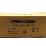 Power-Sonic AGM General Purpose PS-12260 26Ah 12V Rechargeable Sealed Lead Acid (SLA) Battery - F2 Terminal
