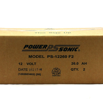 Power-Sonic AGM General Purpose PS-12260 26Ah 12V Rechargeable Sealed Lead Acid (SLA) Battery - F2 Terminal