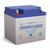 Power-Sonic AGM General Purpose PS-12280 28Ah 12V Rechargeable Sealed Lead Acid (SLA) Battery - NB or F2 Terminals