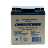Power-Sonic AGM General Purpose PS-12280 28Ah 12V Rechargeable Sealed Lead Acid (SLA) Battery - NB or F2 Terminals