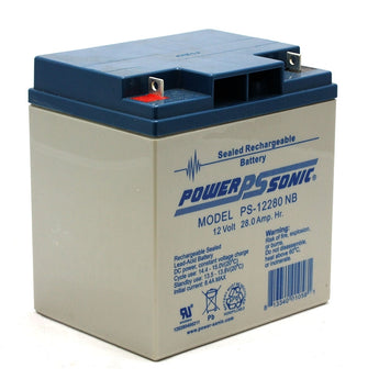 Power-Sonic AGM General Purpose PS-12280 28Ah 12V Rechargeable Sealed Lead Acid (SLA) Battery - NB or F2 Terminals