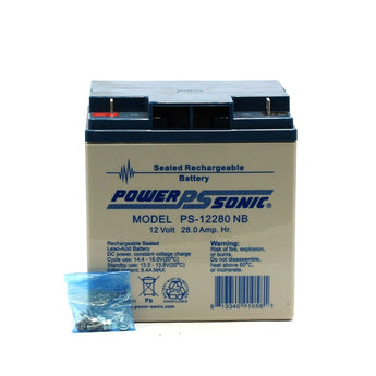 Power-Sonic AGM General Purpose PS-12280 28Ah 12V Rechargeable Sealed Lead Acid (SLA) Battery - NB or F2 Terminals