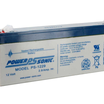 Power-Sonic AGM General Purpose PS-1229 2.9Ah 12V Rechargeable Sealed Lead Acid (SLA) Battery - F1 Terminal