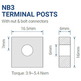 Power-Sonic AGM General Purpose PS-12350 35Ah 12V Rechargeable Sealed Lead Acid (SLA) Battery - NB Terminal
