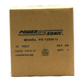 Power-Sonic AGM General Purpose PS-12550 55Ah 12V Rechargeable Sealed Lead Acid (SLA) Battery - U Terminal