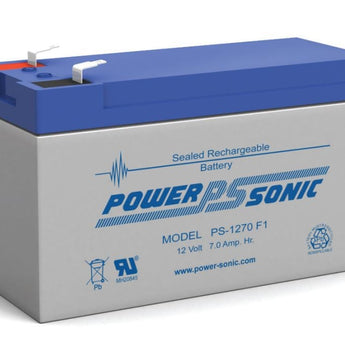 Power-Sonic AGM General Purpose PS-1270 7Ah 12V Rechargeable Sealed Lead Acid (SLA) Battery - F1 or F2 Terminal