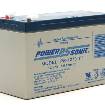 Power-Sonic AGM General Purpose PS-1270 7Ah 12V Rechargeable Sealed Lead Acid (SLA) Battery - F1 or F2 Terminal