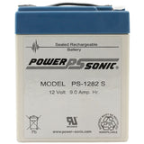 Power-Sonic AGM General Purpose PS-1282 S 9Ah 12V Rechargeable Sealed Lead Acid (SLA) Battery - F1 Terminal