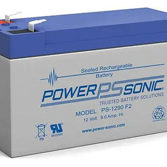 Power-Sonic PS-1290 NB 9Ah 12V Rechargeable Sealed Lead Acid (SLA) Battery - NB Terminal