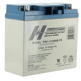 Power-Sonic AGM High Rate General Purpose PSH-12180 FR 21Ah 12V Rechargeable Sealed Lead Acid (SLA) Battery - NB Terminal
