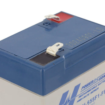Power-Sonic AGM High Rate General Purpose PSH-655 5.5Ah 6V Rechargeable Sealed Lead Acid (SLA) Battery - F1 Terminal