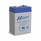 Power-Sonic AGM High Rate General Purpose PSH-655 5.5Ah 6V Rechargeable Sealed Lead Acid (SLA) Battery - F1 Terminal