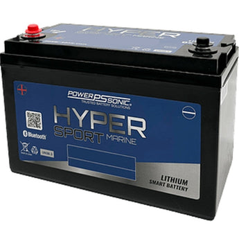 Power-Sonic PSL-BT-24500-G27 Bluetooth Enabled 50AH 25.6V Rechargeable Lithium Iron Phosphate (LiFePO4) Marine Battery - Group 27 - M8 Terminals