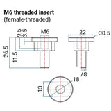 Power-Sonic PSL-CP-12500 51.4Ah 12.8V Lithium Iron Phosphate (LiFePO4) Battery - M6 Threaded Insert