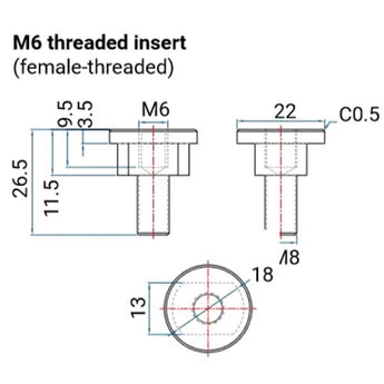 Power-Sonic PSL-CP-12500 51.4Ah 12.8V Lithium Iron Phosphate (LiFePO4) Battery - M6 Threaded Insert
