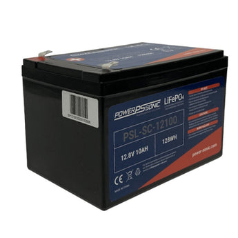 Power-Sonic PSL-SC-12100 10AH 12.8V Rechargeable Deep Cycle Lithium Iron Phosphate (LiFePO4) Battery - F2 Terminals