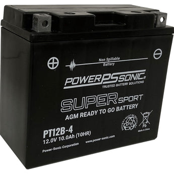 Power-Sonic PT12B-4 10Ah 12V Ultra Sport Series Sealed Lead Acid (SLA) Battery - 175CCA