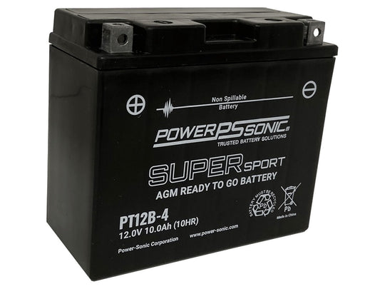 Power-Sonic PT12B-4 10Ah 12V Ultra Sport Series Sealed Lead Acid (SLA) Battery - 175CCA