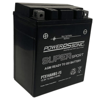 Power-Sonic PTX14AHBS-FS 12Ah 12V Ultra Sport Series Sealed Lead Acid (SLA) Battery - 210CCA