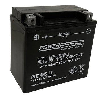 Power-Sonic PTX14BS-FS 12Ah 12V Ultra Sport Series Sealed Lead Acid (SLA) Battery - 200CCA
