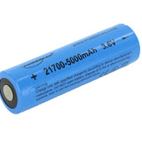 Powertac 21700 5000mAh 3.7V Protected Lithium Ion (Li-ion) Button Top Battery