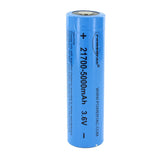 Powertac 21700 5000mAh 3.7V Protected Lithium Ion (Li-ion) Button Top Battery