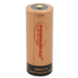 Powertac 26650 4500mAh 3.7V Protected Lithium Ion (Li-ion) Button Top Battery