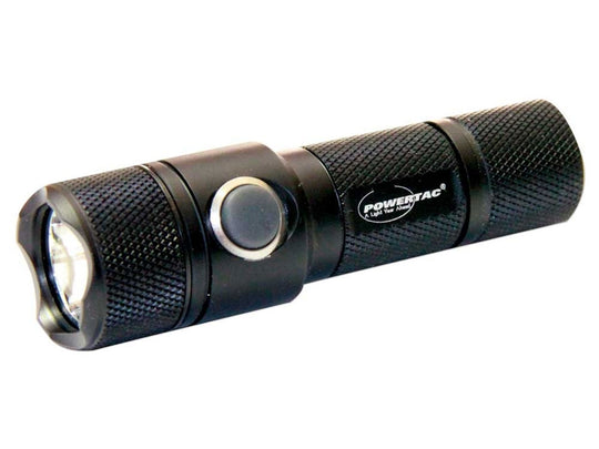 Powertac Cadet (Gen II) LED Flashlight - CREE XM-L2-U2 LED- 492 Lumens - Uses 1 x CR123 or 1 x 16340