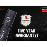 Powertac E11-G2 USB-C Rechargeable LED Flashlight - 1300 Lumens - Osram P9 - Includes 1 x 18650