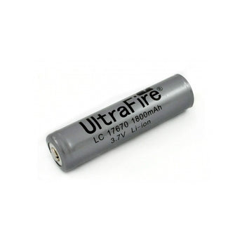 UltraFire UF 17670 1800mAh 3.7V Protected Lithium Ion (Li-ion) Button Top Battery - Bulk