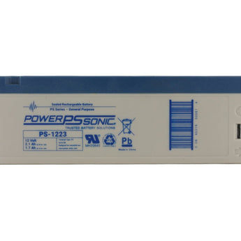 Power-Sonic AGM General Purpose PS-1223 2.1Ah 12V Rechargeable Sealed Lead Acid (SLA) Battery - PC Terminal