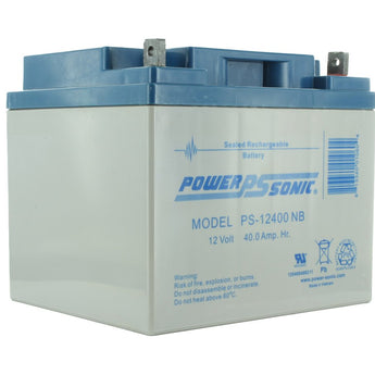 Power-Sonic AGM General Purpose PS-12400 40Ah 12V Rechargeable Sealed Lead Acid (SLA) Battery - NB Terminal