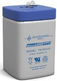 Power-Sonic PS-650L 5AH 6V Rechargeable Sealed Lead Acid (SLA) Battery - F1 or SP Terminal
