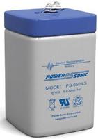 Power-Sonic PS-650L 5AH 6V Rechargeable Sealed Lead Acid (SLA) Battery - F1 or SP Terminal