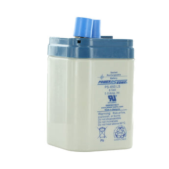 Power-Sonic PS-650L 5AH 6V Rechargeable Sealed Lead Acid (SLA) Battery - F1 or SP Terminal