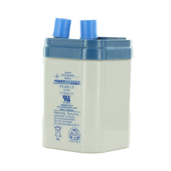 Power-Sonic PS-650L 5AH 6V Rechargeable Sealed Lead Acid (SLA) Battery - F1 or SP Terminal