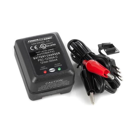 Power-Sonic PSC-12300F-C C-Series Switch Mode Float Charger 12-Volt 300 mA Rating Plug-in Design