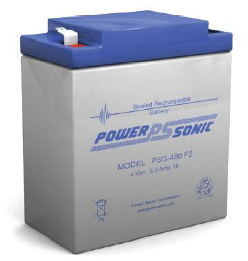 Power-Sonic PSG-480 SLA Battery 4-Volt 8-AH F2 Terminal