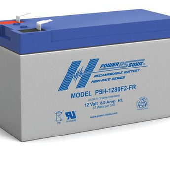 Power-Sonic AGM High Rate General Purpose PSH-1280 FR 8.5Ah 12V Rechargeable Sealed Lead Acid (SLA) Battery - F2 Terminal