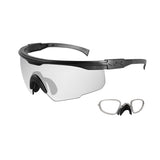 Wiley X PT-1 Changeable Sunglasses Rx Ready with High Velocity Protection - Matte Black Frame with Clear Lenses with Rx Insert (PT-1CRX)