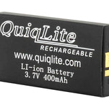 Quiqlite Q-XLB 400mAh 3.7V Lithium Ion (Li-ion) Snap Connector Battery for QuiqLiteX - Bulk