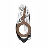 Leatherman Raptor Response Shears - Brown/Black - Closed, Oxygen Tank Wrench Showing