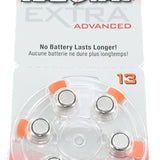 Rayovac R-13AE-6A MF (6PK) Size 13 1.45V Zinc Air Orange Hearing Aid Batteries - 6 Pack Retail Card