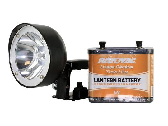 Rayovac Steel Beam Lantern with Swivel Head - Krypton Incandescent Bulb - 60 Lumens - Includes 918 6V SLA Battery (301K)