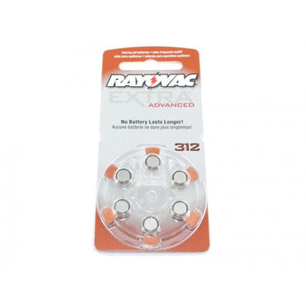 Rayovac 312AE (6PK) Size 312 1.45V Zinc Air Brown Hearing Aid Battery - 6-Pack Retail Card (R-312AE-60 MF)